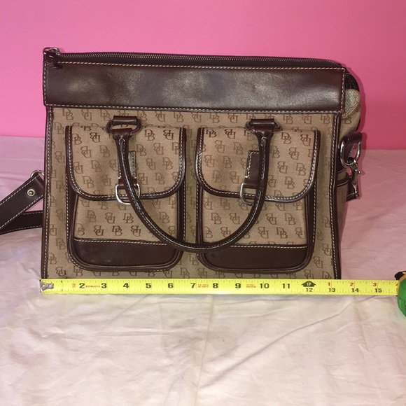 Dooney & Bourke Signature Fabric Double Pocket - Picture 15 of 16